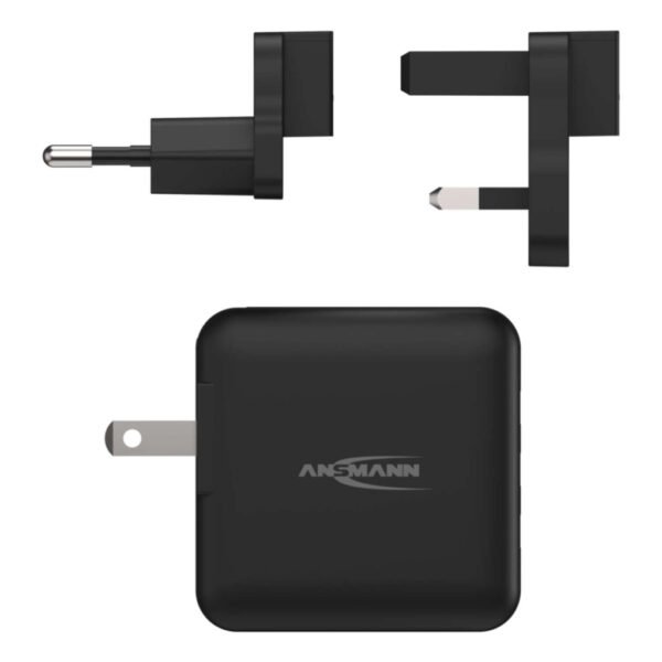Ansmann USB Reisstekker VS/VK/EU Zwart - Afbeelding 6