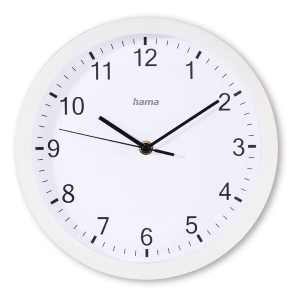 Hama Wandklok Elba Tikt Niet 25 cm Wit