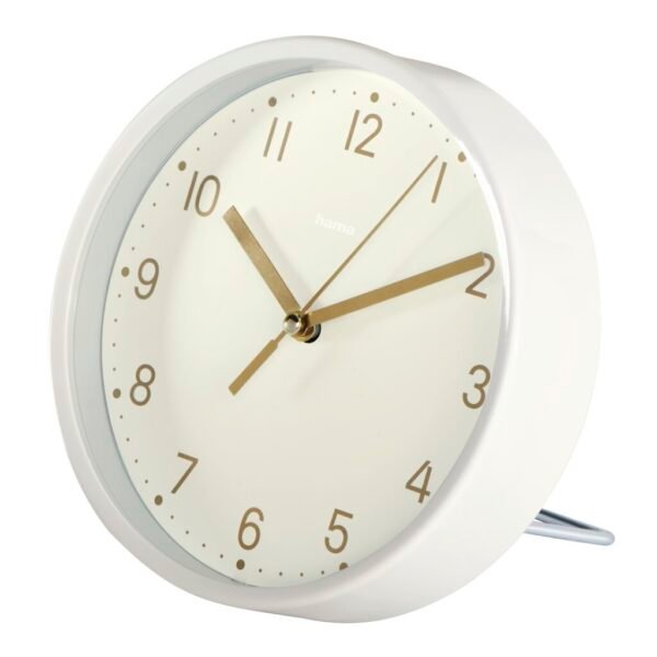 Hama Tafelklok Madeira Tikt Niet 16 cm Wit/Goud - Afbeelding 3