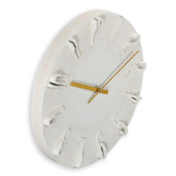 Hama Wandklok Corfu met 3D Cijfers 30 cm Beige/Goud - Afbeelding 2