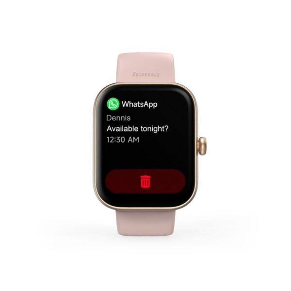 Hama Smartwatch 5000 Telefoonfunctie Slaapanalyse Waterdicht 1.65 Inch Rosé - Afbeelding 2