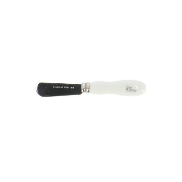 CosyandTrendy Botermesjes 13.5 cm 6 Stuks RVS/Wit - Afbeelding 4