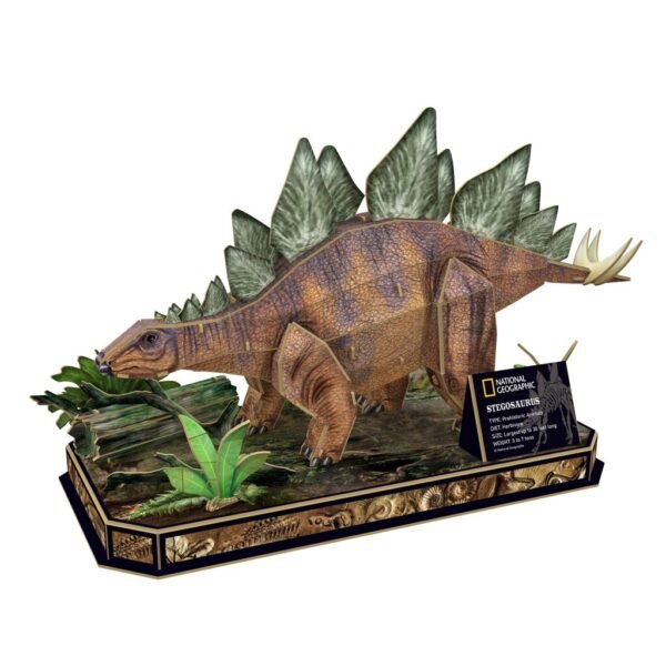 National Geographic Houten 3D Puzzel Stegosaurus 62 Stukjes - Afbeelding 2