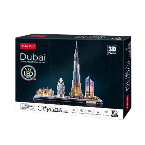 Cubic Fun 3D LED Puzzel Dubai 182 Stukjes - Afbeelding 5