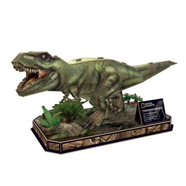 National Geographic Houten 3D Puzzel Tyrannosaurus Rex 52 Stukjes - Afbeelding 2
