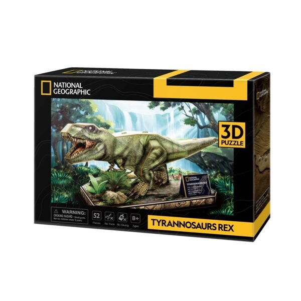 National Geographic Houten 3D Puzzel Tyrannosaurus Rex 52 Stukjes - Afbeelding 3