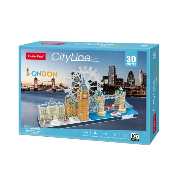 Cubic Fun City Line 3D Puzzel Londen 107 Stukjes - Afbeelding 3