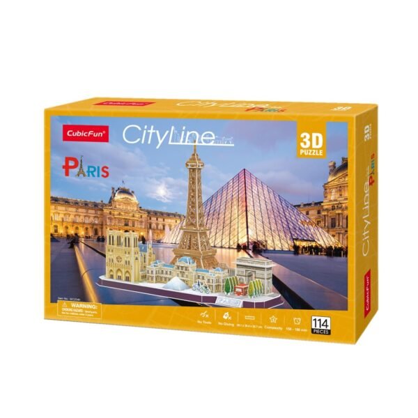 Cubic Fun City Line 3D Puzzel Parijs 114 Stukjes - Afbeelding 3