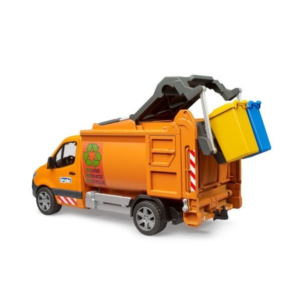 Bruder 02682 Mercedes Sprinter Vuilniswagen + 2 Containers - Afbeelding 3