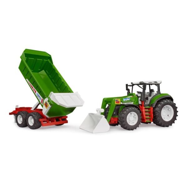 Bruder 03452 Roadmax Tractor met Frontlader + Dumptrailer - Afbeelding 4