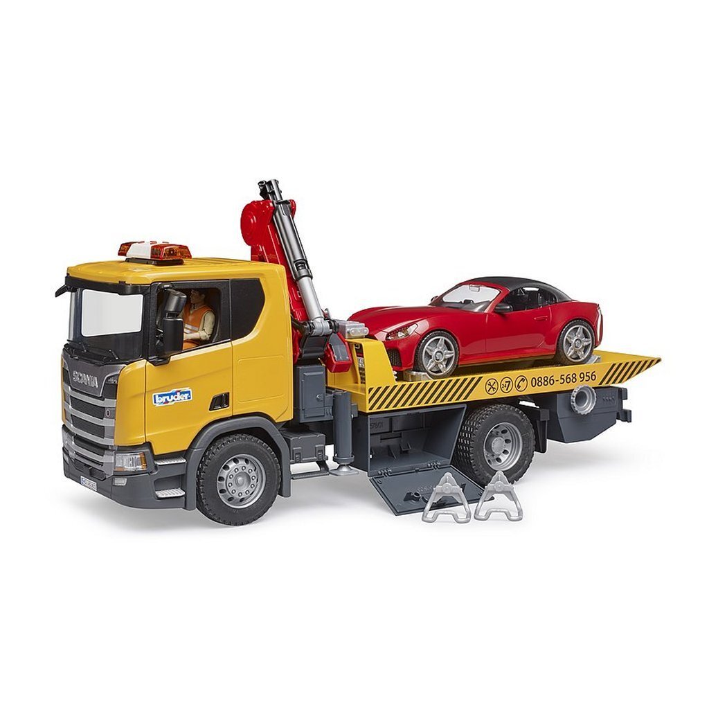 Bruder 03552 Scania Super 560R Takelwagen + Licht en Geluid + Roadster - Afbeelding 3