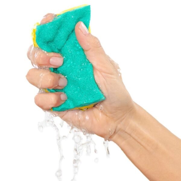 Vileda Glitzi Always Clean Schuursponsen 2 Stuks Geel/Groen - Afbeelding 2