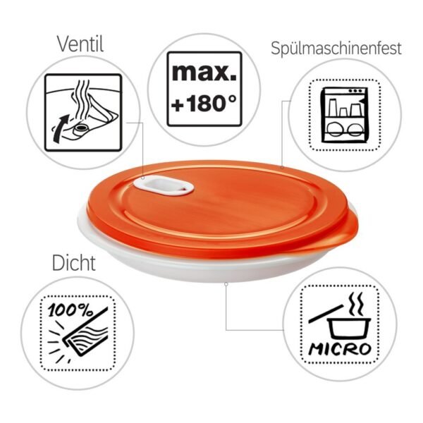 Rotho Micro Clever Magnetronbord 1.2L 26x4.8 cm Papaya Rood/Wit - Afbeelding 2