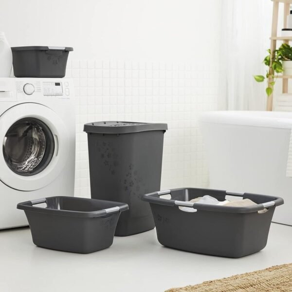 Rotho Flowers Wasmand 12L Antraciet - Afbeelding 2