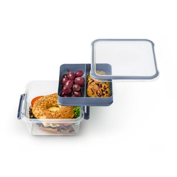 Rotho Memory Lunchbox Snack To Go 1L Horizon Blauw/Transparant - Afbeelding 2
