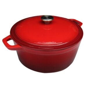 Gietijzeren Braadpan 4.5L 24 cm Rood