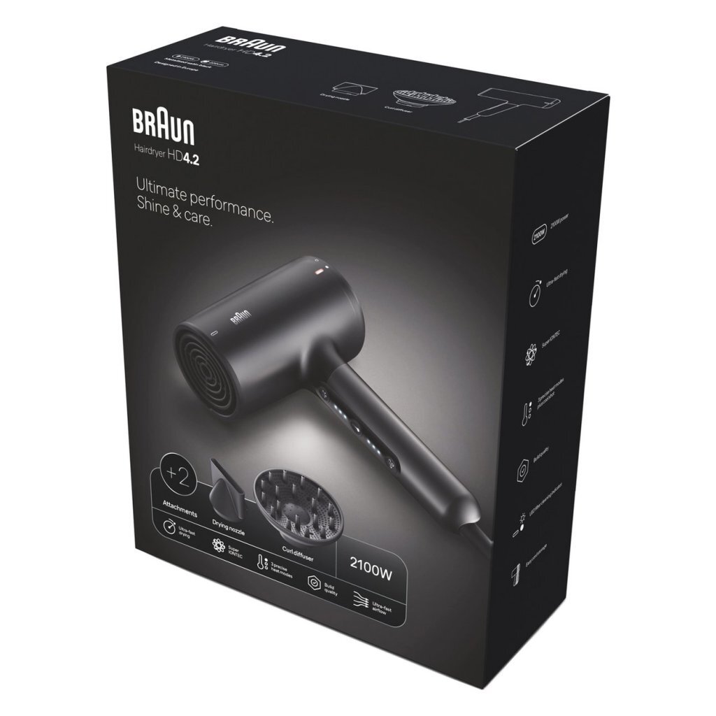 Braun HD4.2 Föhn 2100W Zwart - Afbeelding 6