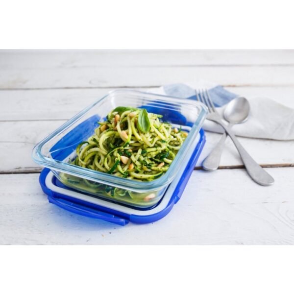 Pyrex Cook & Go Glazen Ovenschaal + Deksel 24x18x6 cm Transparant/Blauw - Afbeelding 3