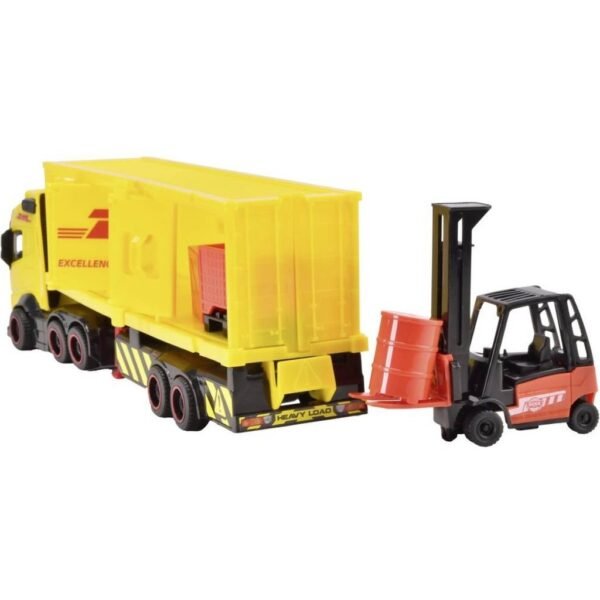 Dickie Toys DHL Vrachtwagen + Heftruck + Licht en Geluid - Afbeelding 2