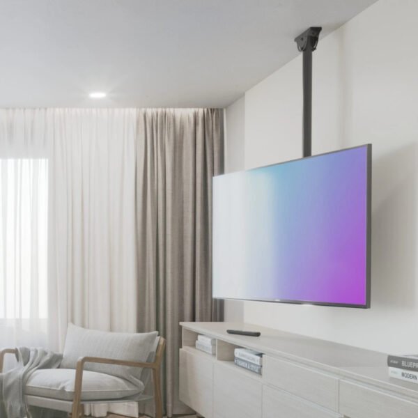 Hama TV Plafondbeugel Draaibaar Kantelbaar voor Schermen tot 65 Inch Zwart - Afbeelding 8