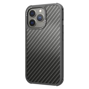 Black Rock Cover Robust Real Carbon Voor Apple IPhone 13 Pro Zwart