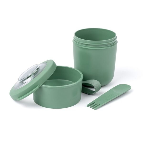 Amuse Tylla Duo Oat Lunchbowl 150+450 ml + Spork Sage - Afbeelding 3
