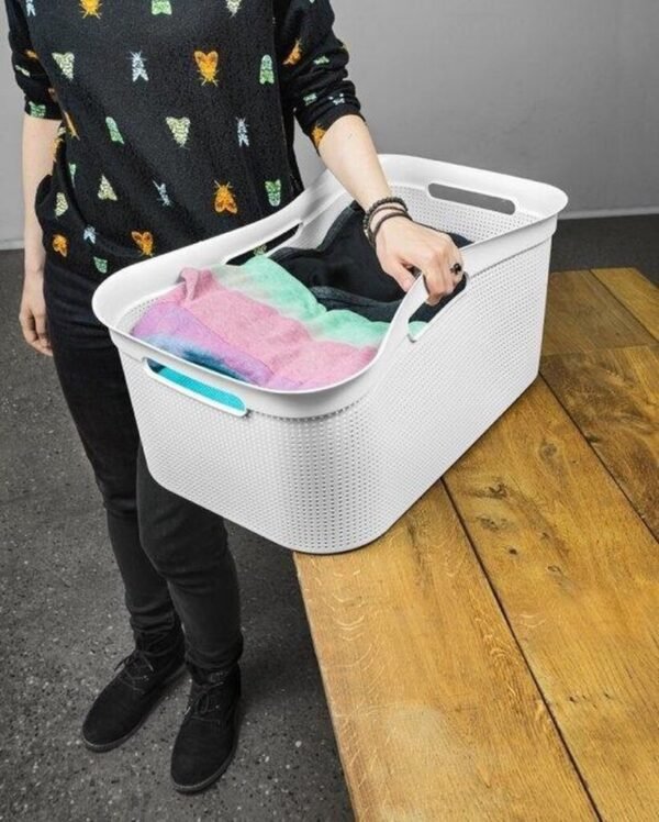 Rotho Flexibele Wasmand Brisen 41 L Wit - Afbeelding 3