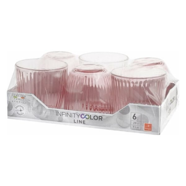 Bormioli Rocco Waterglazen 290 ml 6 Stuks Roze/Transparant/Glas - Afbeelding 2