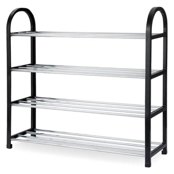 Mesa Living Schoenenrek 50x57x19 cm  Zwart/Zilver - Afbeelding 2