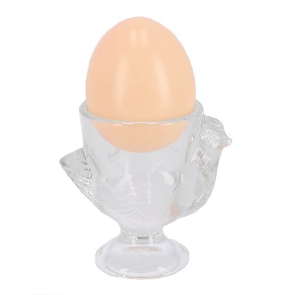 Glazen Eierdopje Kuiken 7 cm Transparant - Afbeelding 2