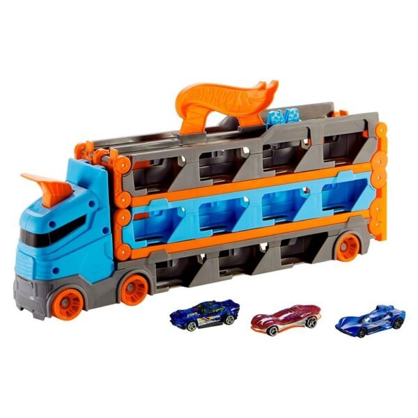 Hot Wheels Speedway Transportwagen + 3 Auto's - Afbeelding 2