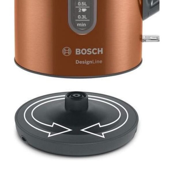 Bosch TWK4P439 DesignLine Waterkoker 1.7L 2400W Koper/Zwart - Afbeelding 2