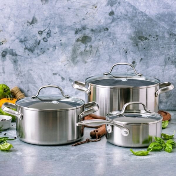 GreenPan Geneva Pannenset 6-delig RVS - Afbeelding 2