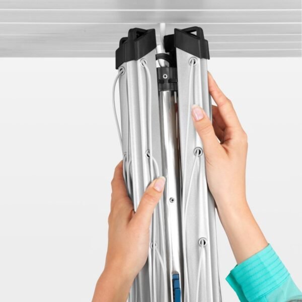 Brabantia Topspinner Droogmolen 40 m Drooglengte + Grondanker Metallic Grijs - Afbeelding 3
