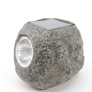 Solarlamp Steen Grijs/Polyresin