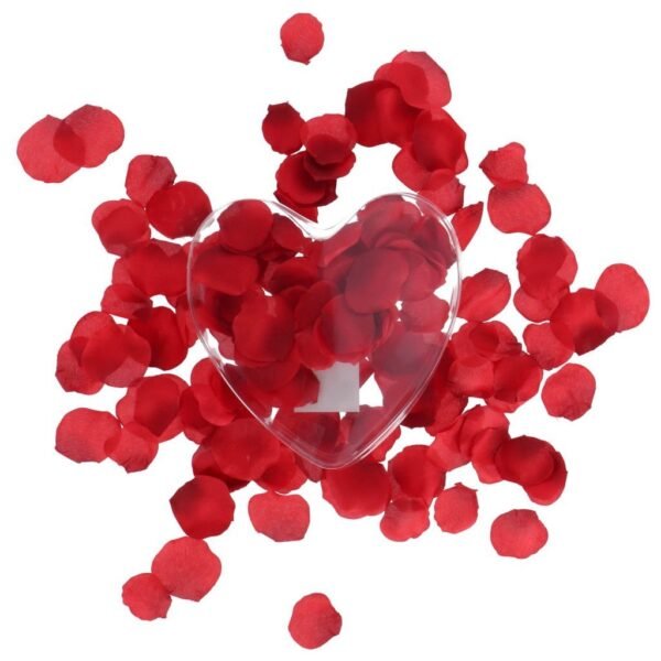 Rozenblaadjes in Giftbox Hart Rood/Transparant - Afbeelding 2
