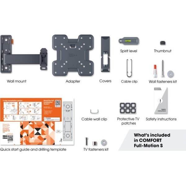 Vogel's TVM 3225 BL Draai- en Kantelbare TV-Beugel voor Schermen van 19 tot 43 Inch Zwart - Afbeelding 4