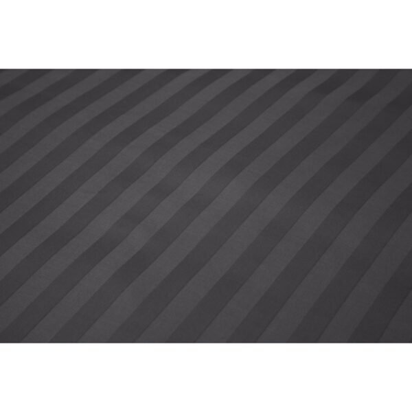 Ten Cate Katoen Satijnen Lits-Jumeaux Dekbedovertrek Streep 240x200/220 cm Antraciet - Afbeelding 2