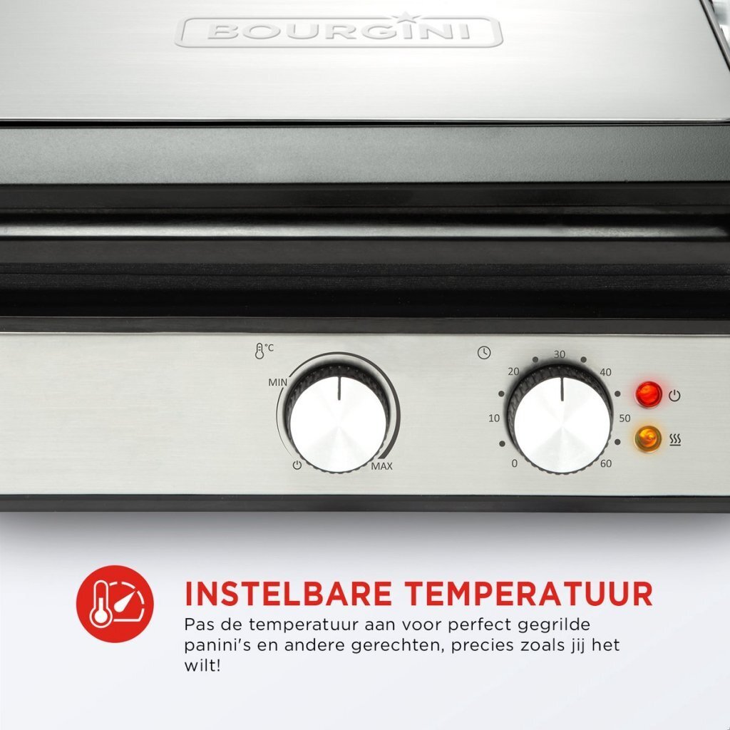 Bourgini Pure Contact Grill RVS/Zwart - Afbeelding 3