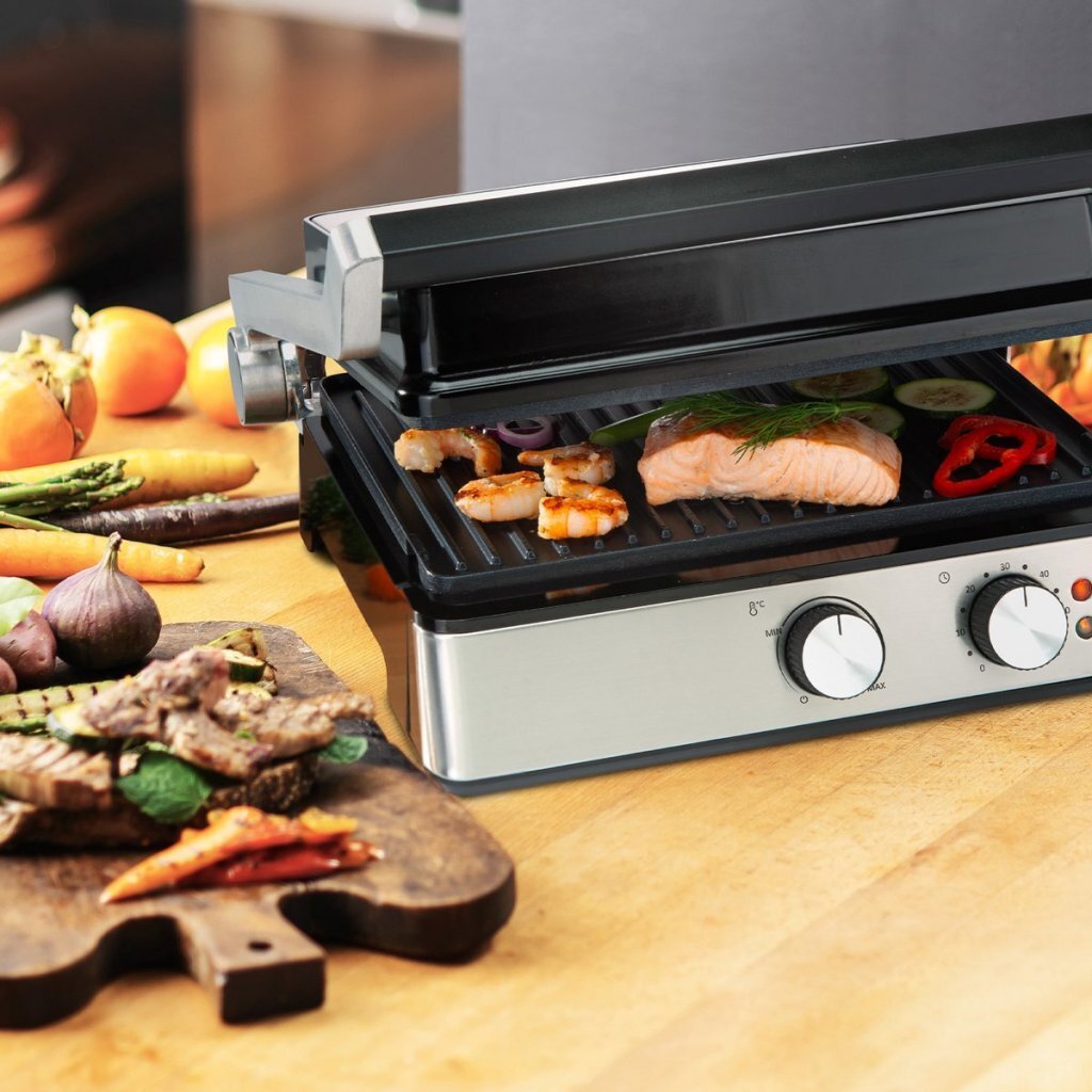 Bourgini Pure Contact Grill RVS/Zwart - Afbeelding 4