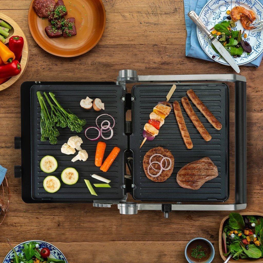 Bourgini Pure Contact Grill RVS/Zwart - Afbeelding 5