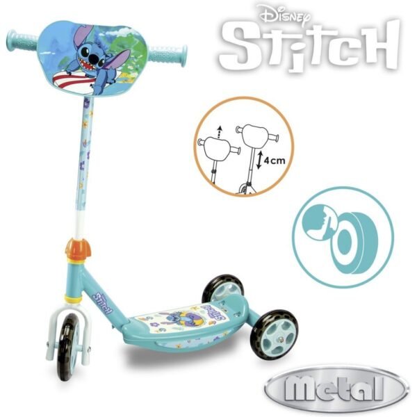 Smoby Disney Stitch Step met 3 Wielen Blauw - Afbeelding 2