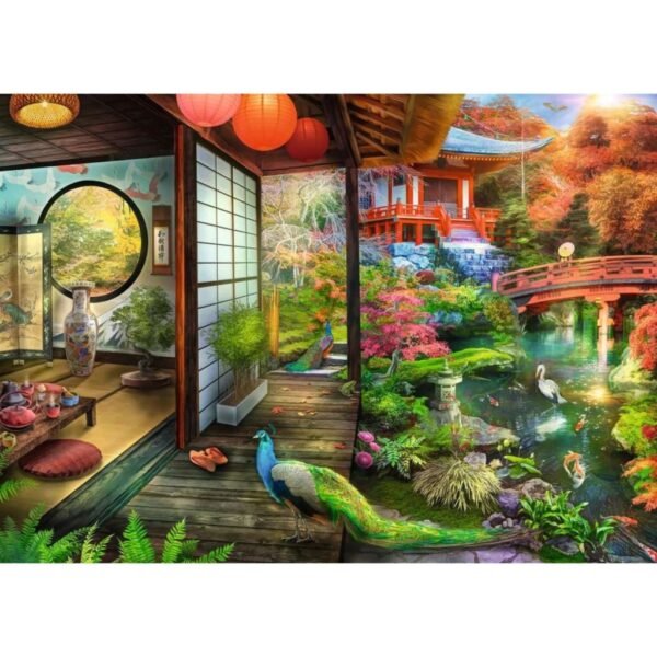 Ravensburger Puzzel Theehuis in Japanse Tuin 1000 Stukjes - Afbeelding 2