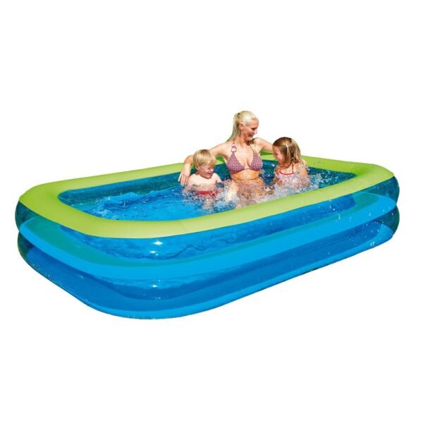 Wehncke Family Opblaas Zwembad 262x175x50 cm Blauw/Groen - Afbeelding 2
