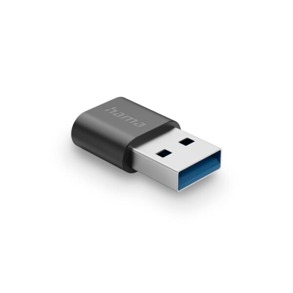 Hama USB-Adapter USB A Stekker - USB C Aansluiting USB 3.2 GEN2 10 Gbit/s Zwart - Afbeelding 2