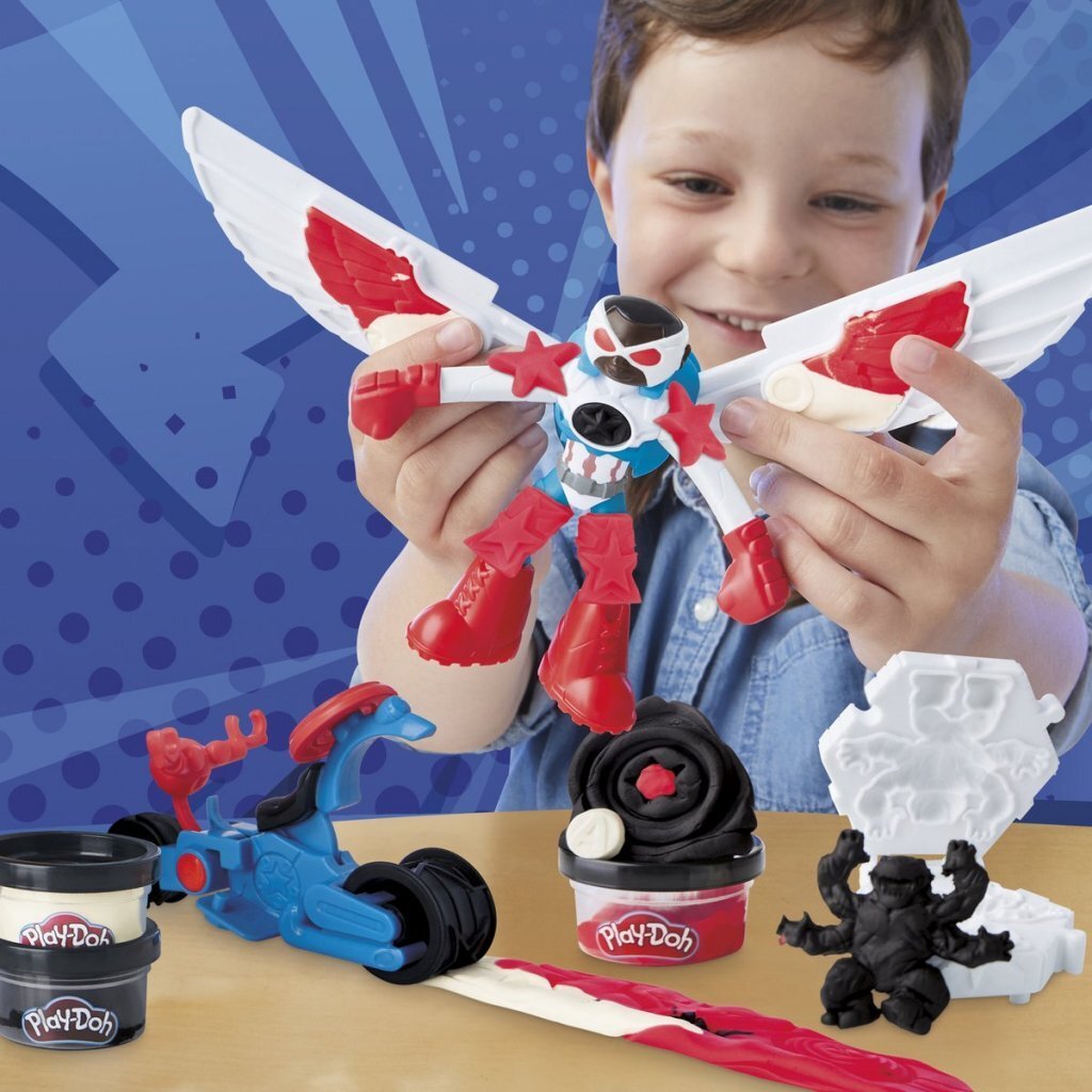 Play-Doh Captain America Motorsnijder Speelset - Afbeelding 5
