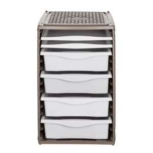Bama Ri,ordino Opbergsysteem 34x41x53 cm Taupe/Wit