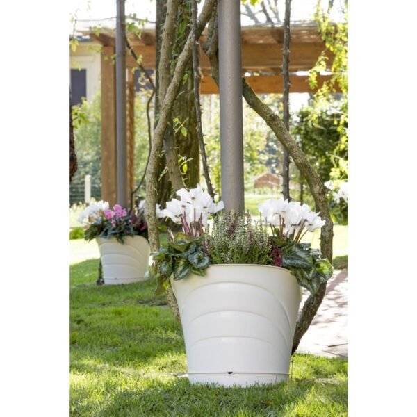 Bama Tulipano Bloempot 5L 34.5x19x30 cm 4 Stuks Wit - Afbeelding 2