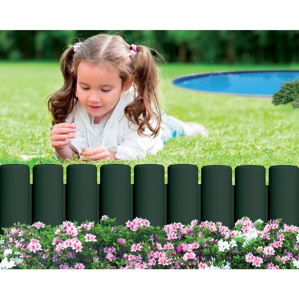 Bama Tuin Modulaire Rand Imitatiehout 38.5x15 cm 6 Stuks Groen - Afbeelding 3