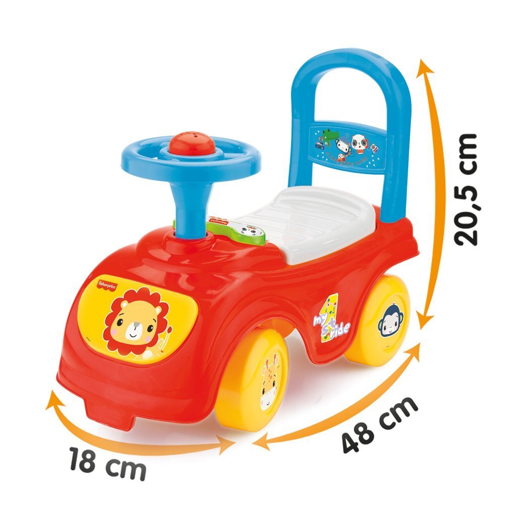 Fisher Price Loopauto + Toeter Rood/Blauw/Geel - Afbeelding 2